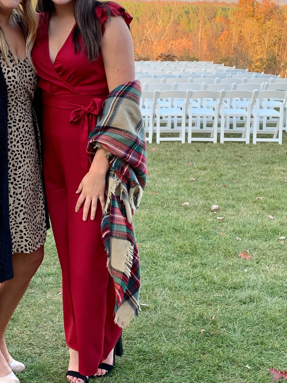 Red Wrap Jumpsuit